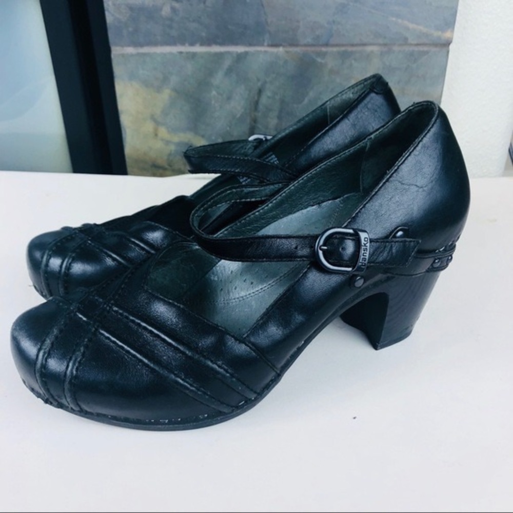 Dansko Reeny Black Full Grain Heels. Size 39 (8)